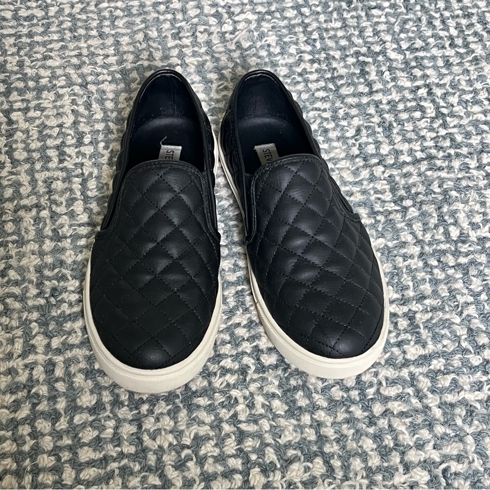 Steve Madden Slip On Quilted Faux Leather Sneakers